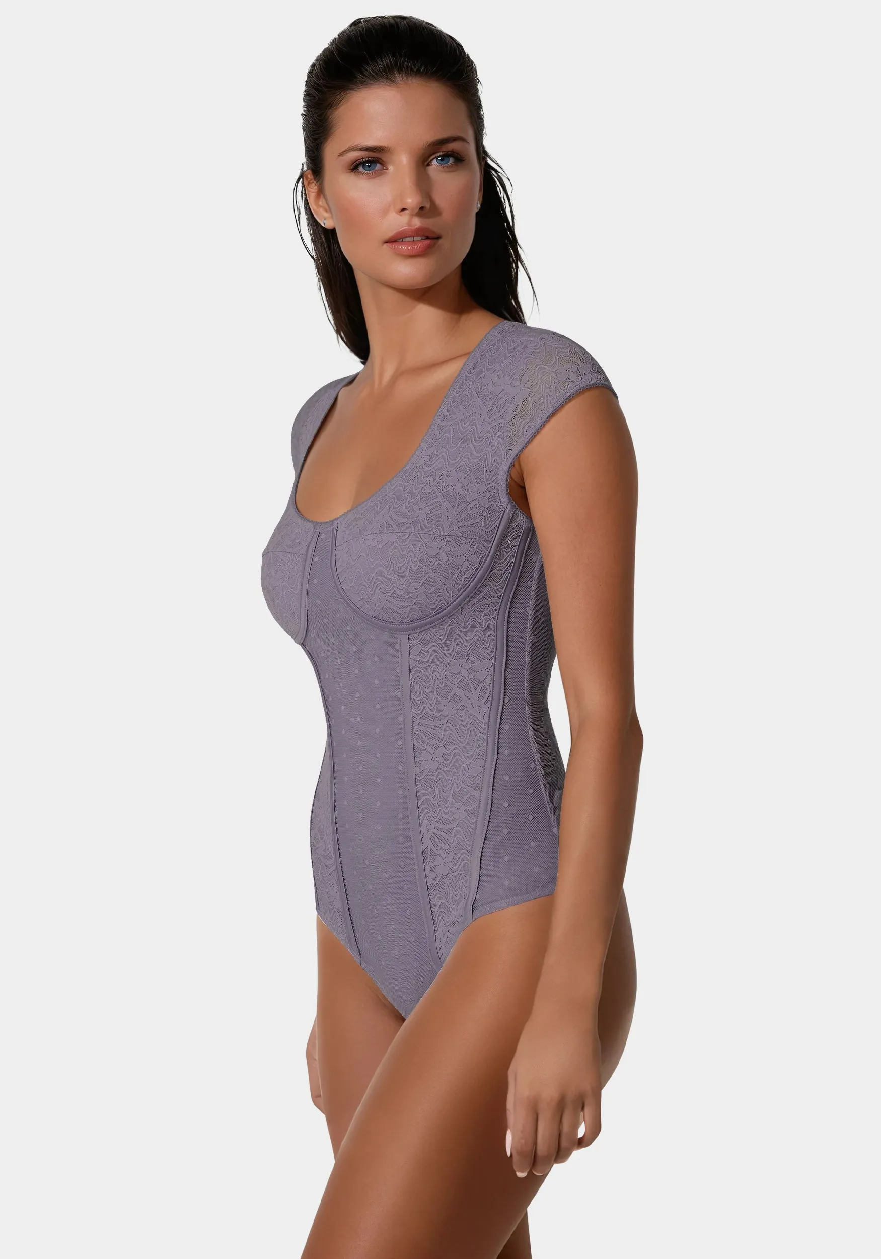 Swiss Dot Lace Bodysuit sold by Bebe product image thumbnail 2