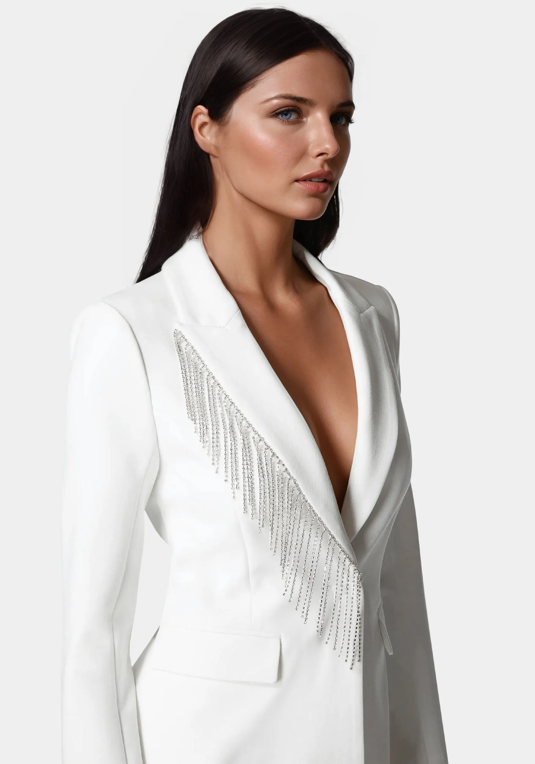 Rhinestone Fringe Tailored Blazer sold by Bebe product image thumbnail 4