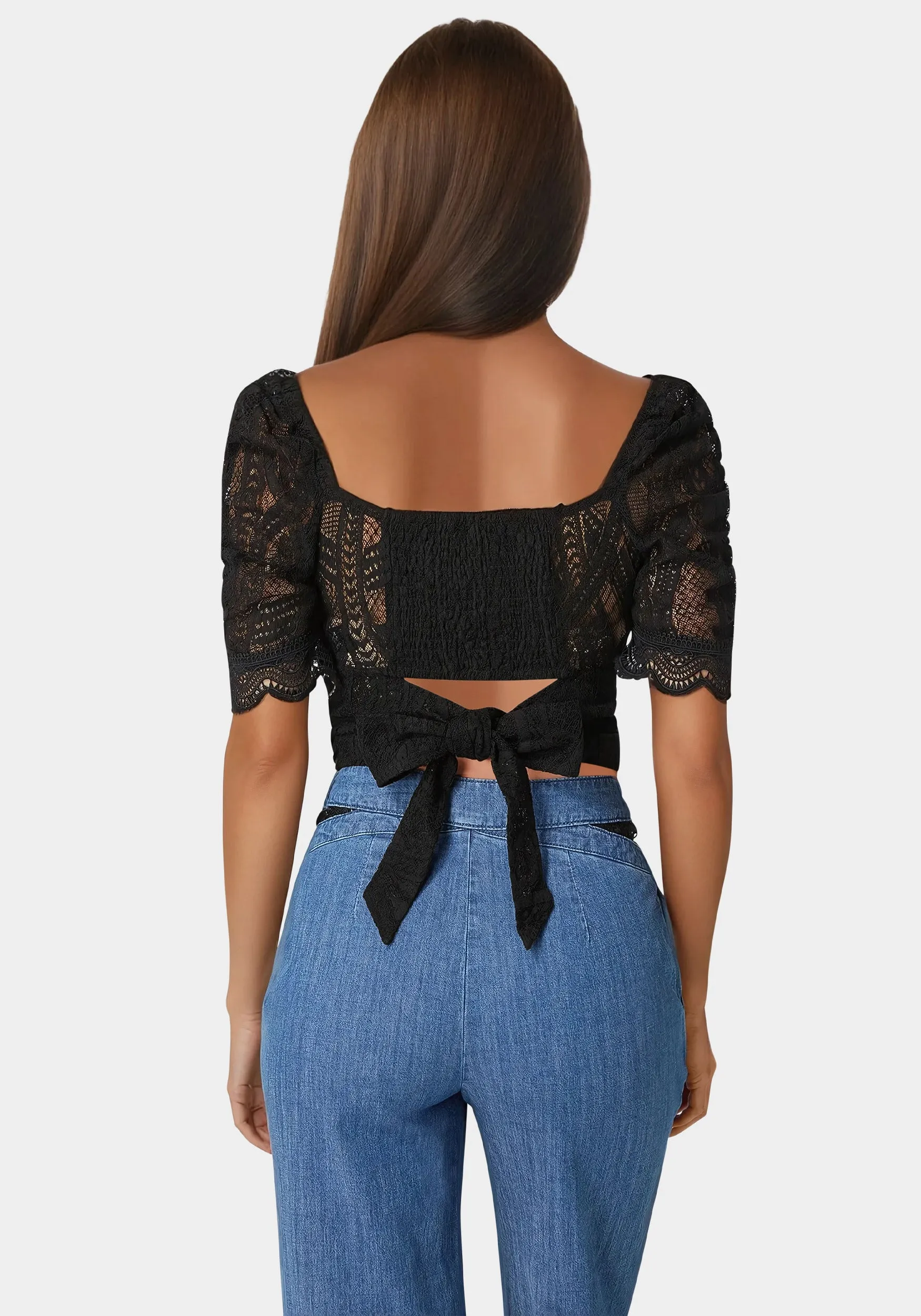 Puff Sleeve Lace Top sold by Bebe product image thumbnail 3