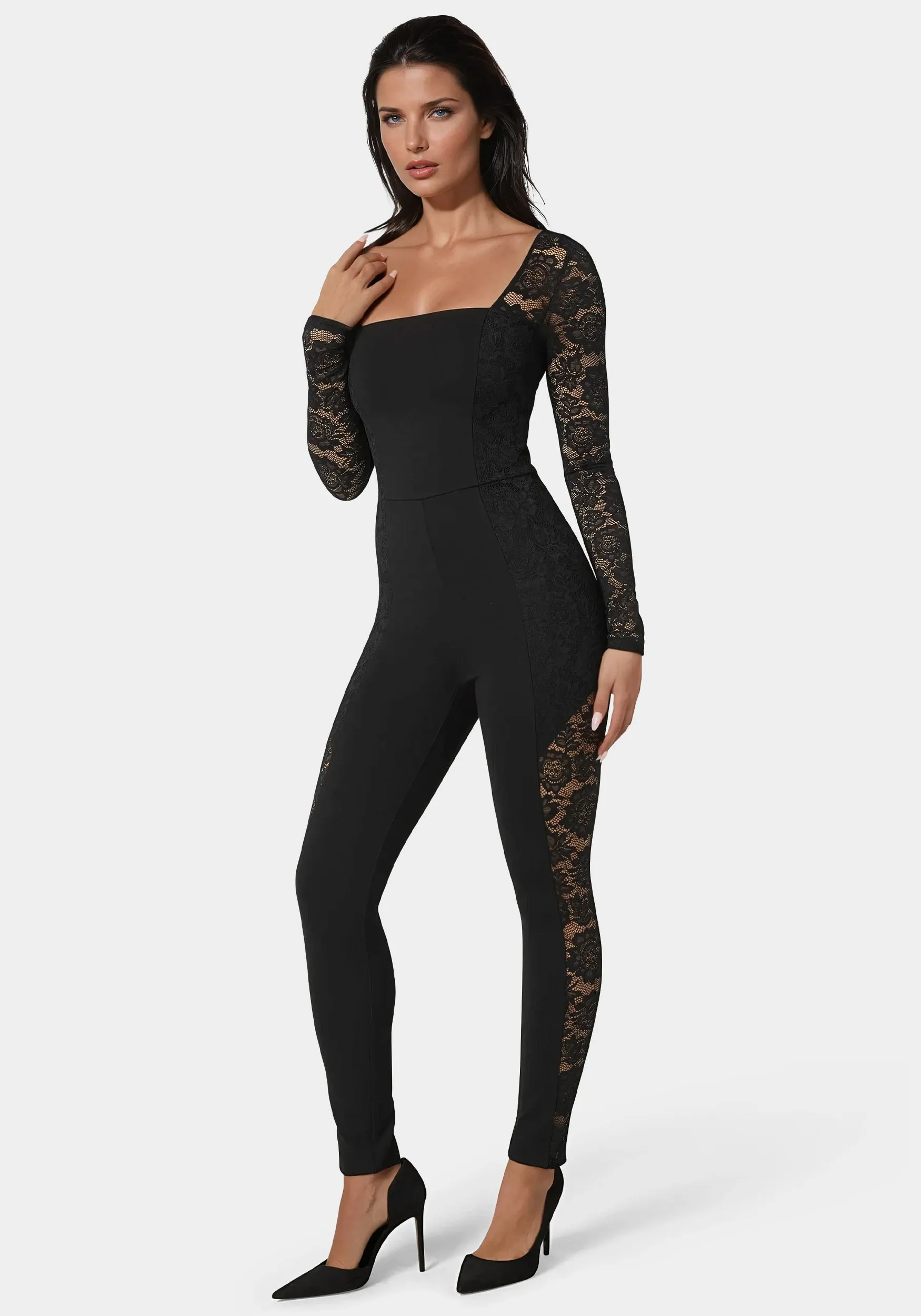 Lace Combo Catsuit sold by Bebe product image thumbnail 2