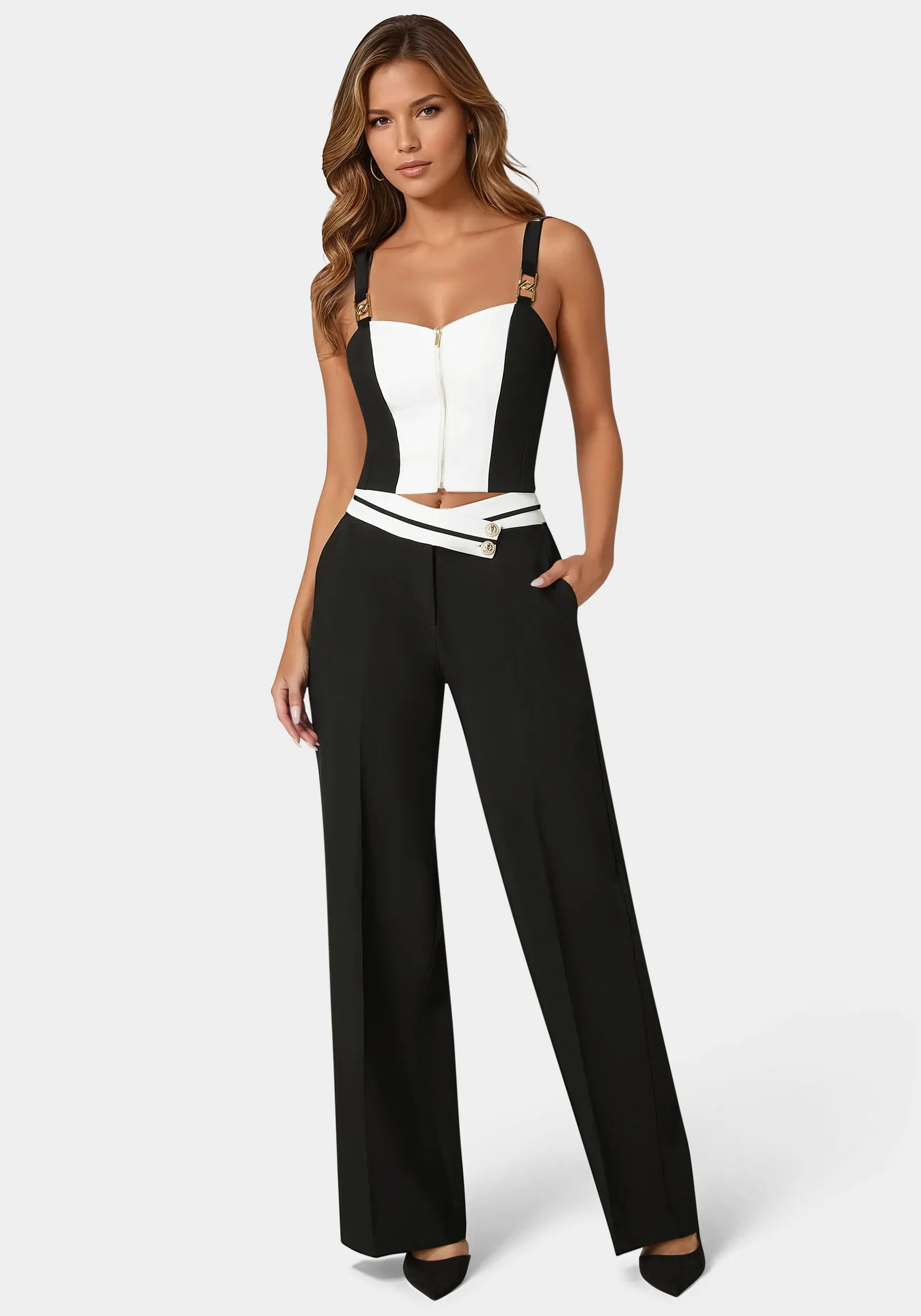 High Waist Palazzo Leg Pant sold by Bebe product image thumbnail 2