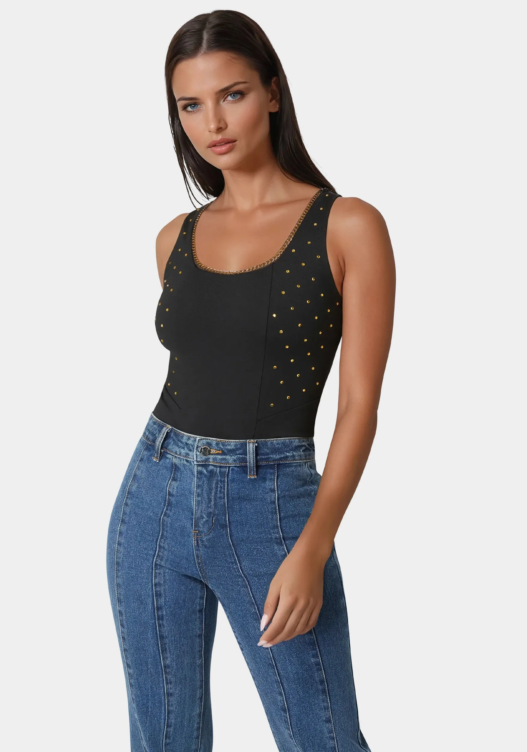 Embellished Bodysuit sold by Bebe