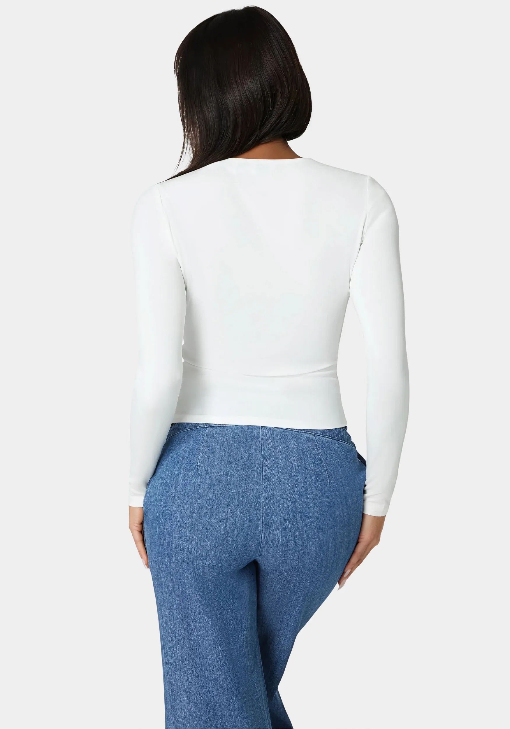 Cut Out Flower Long Sleeve Top sold by Bebe product image thumbnail 3