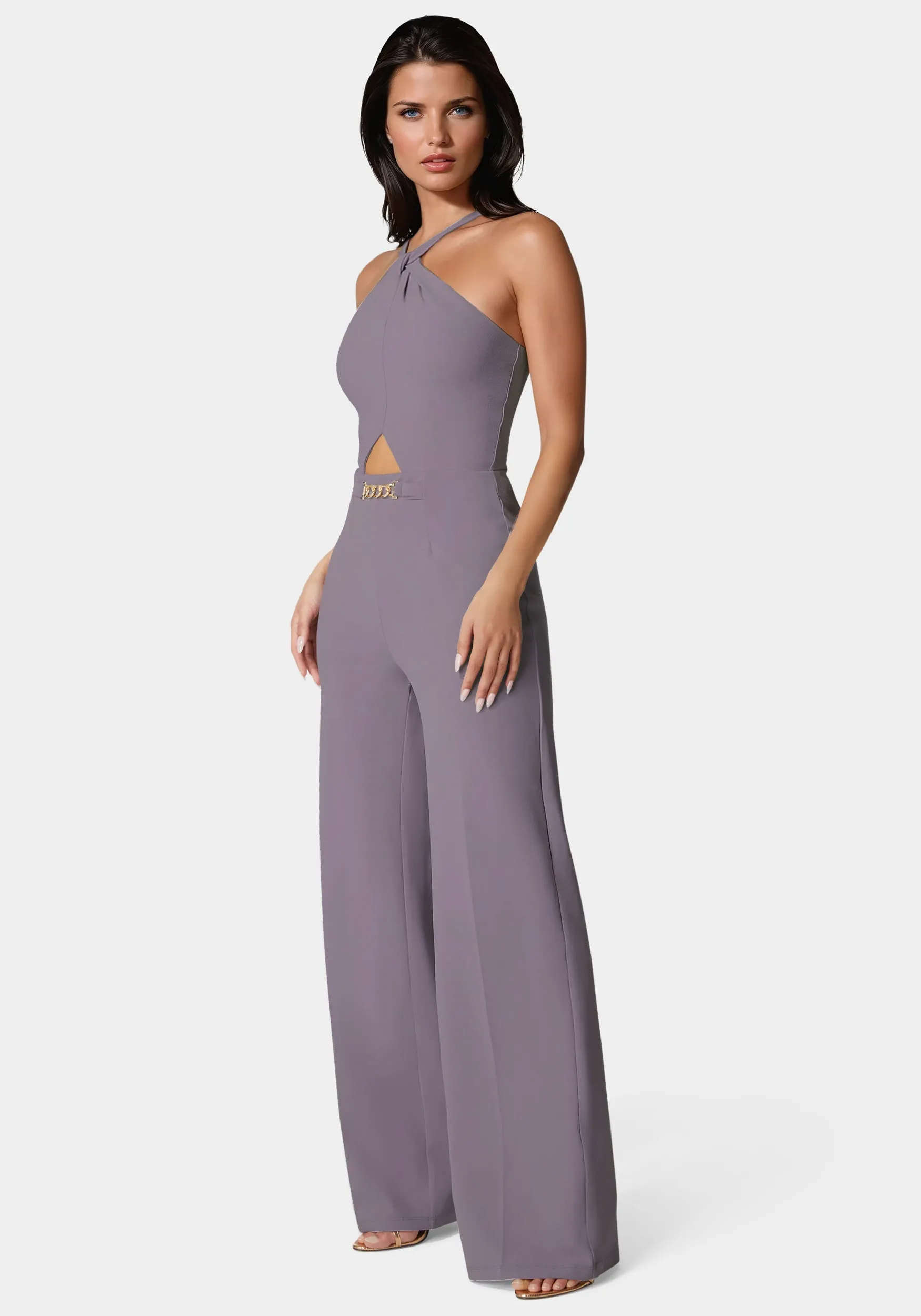 Halter Palazzo Leg Jumpsuit sold by Bebe product image thumbnail 2