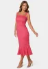 Lace Flounce Midi Dress sold by Bebe