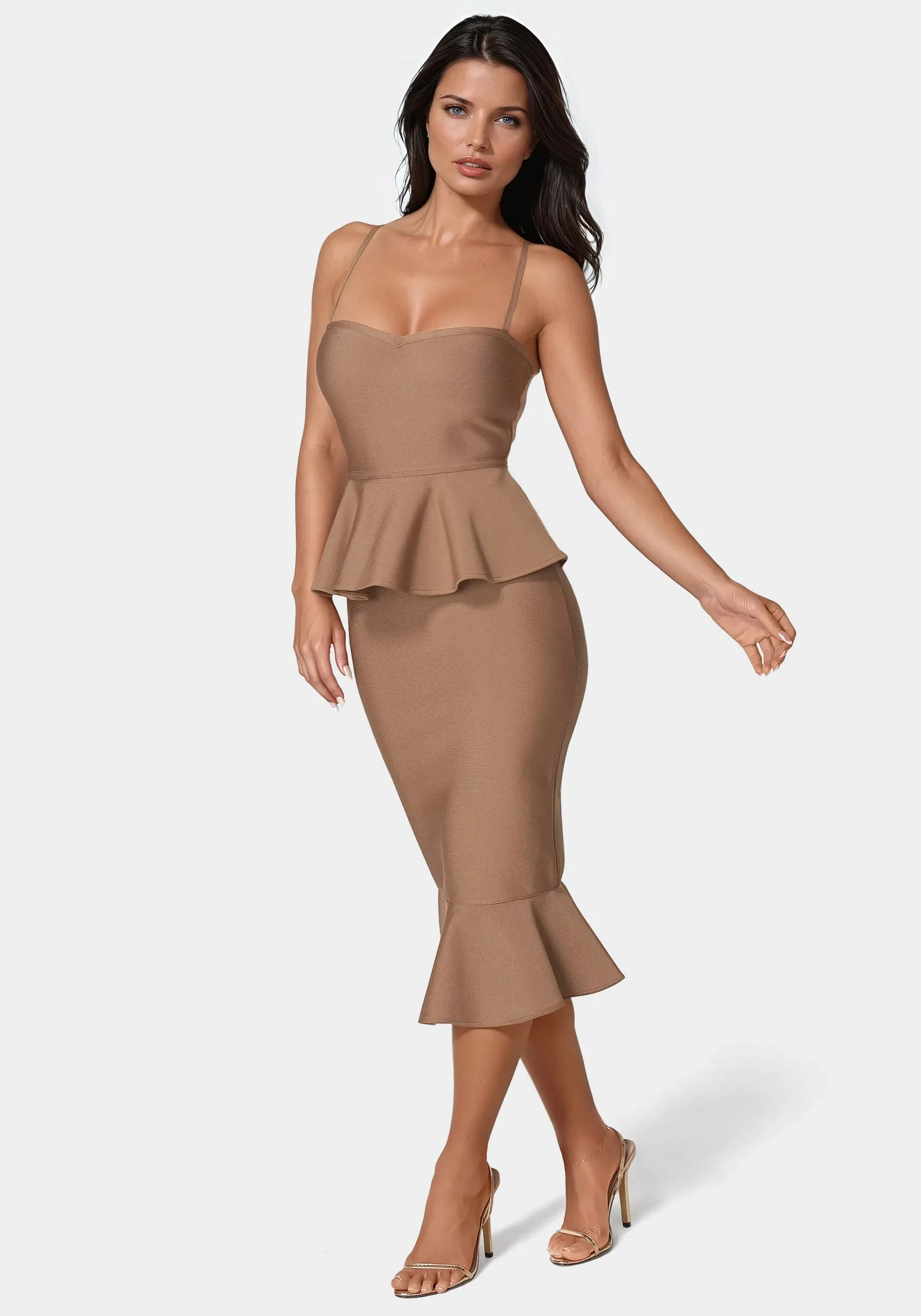 Peplum Bandage Midi Dress sold by Bebe product image thumbnail 2
