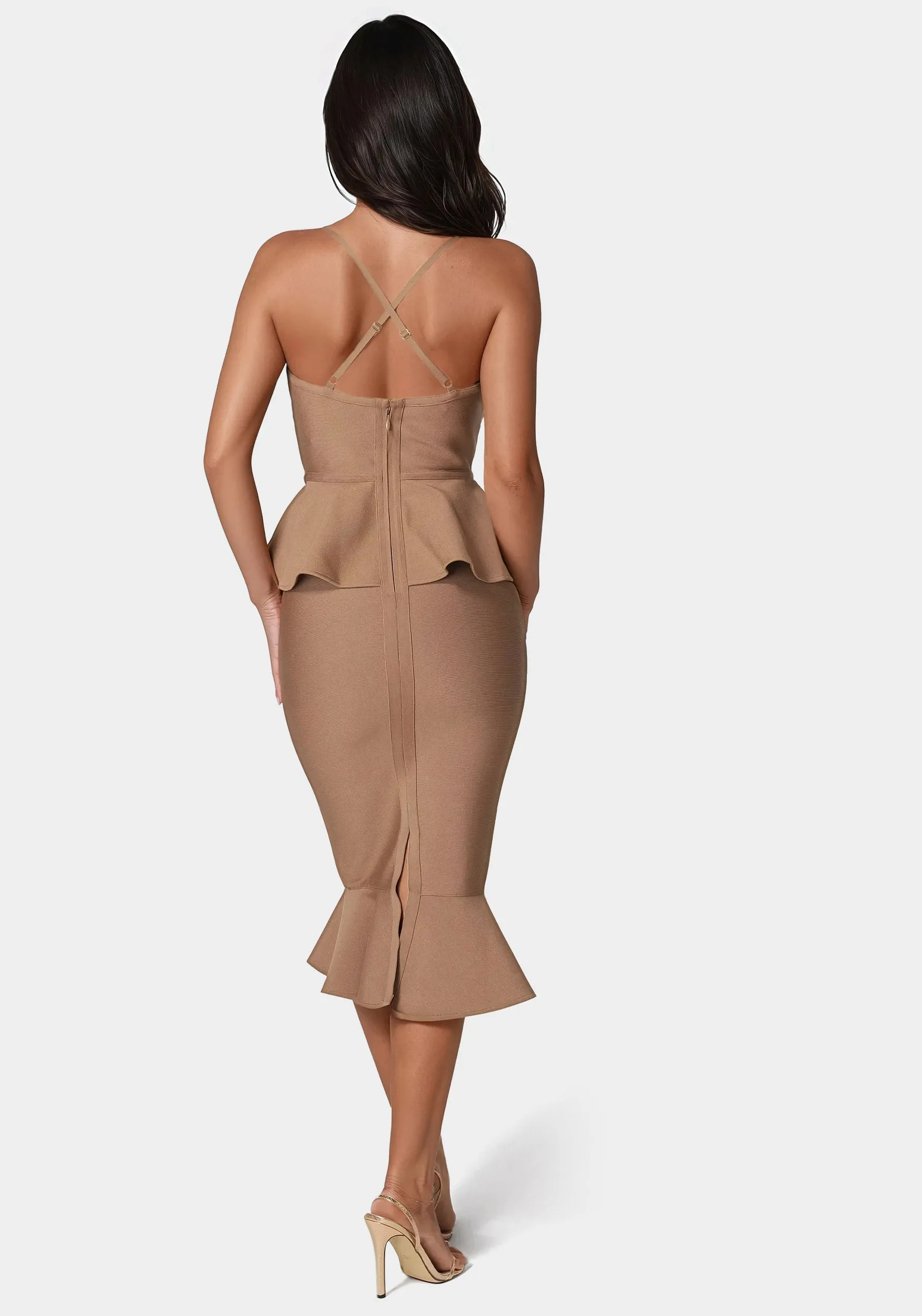 Peplum Bandage Midi Dress sold by Bebe product image thumbnail 3