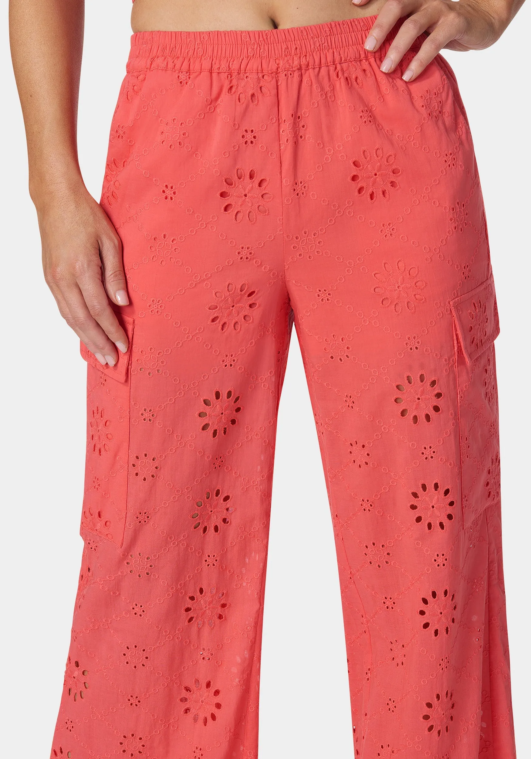 Natural Waist Palazzo Leg Cargo Pant sold by Bebe product image thumbnail 4