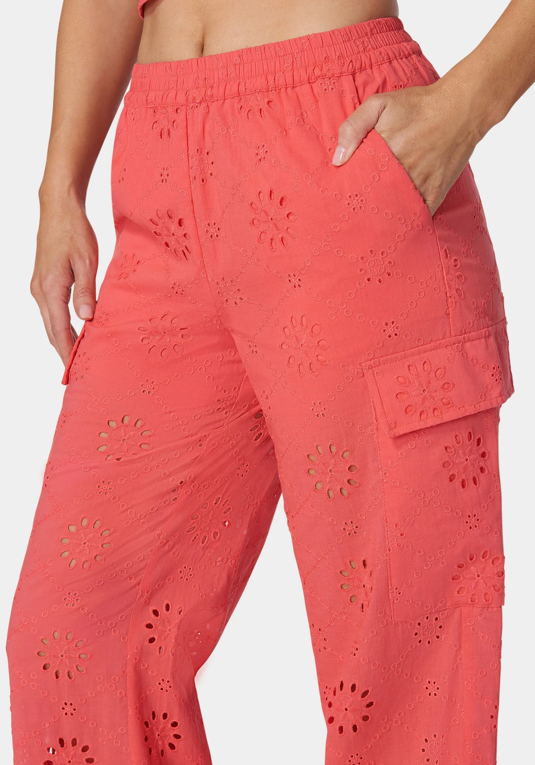Natural Waist Palazzo Leg Cargo Pant sold by Bebe product image thumbnail 3