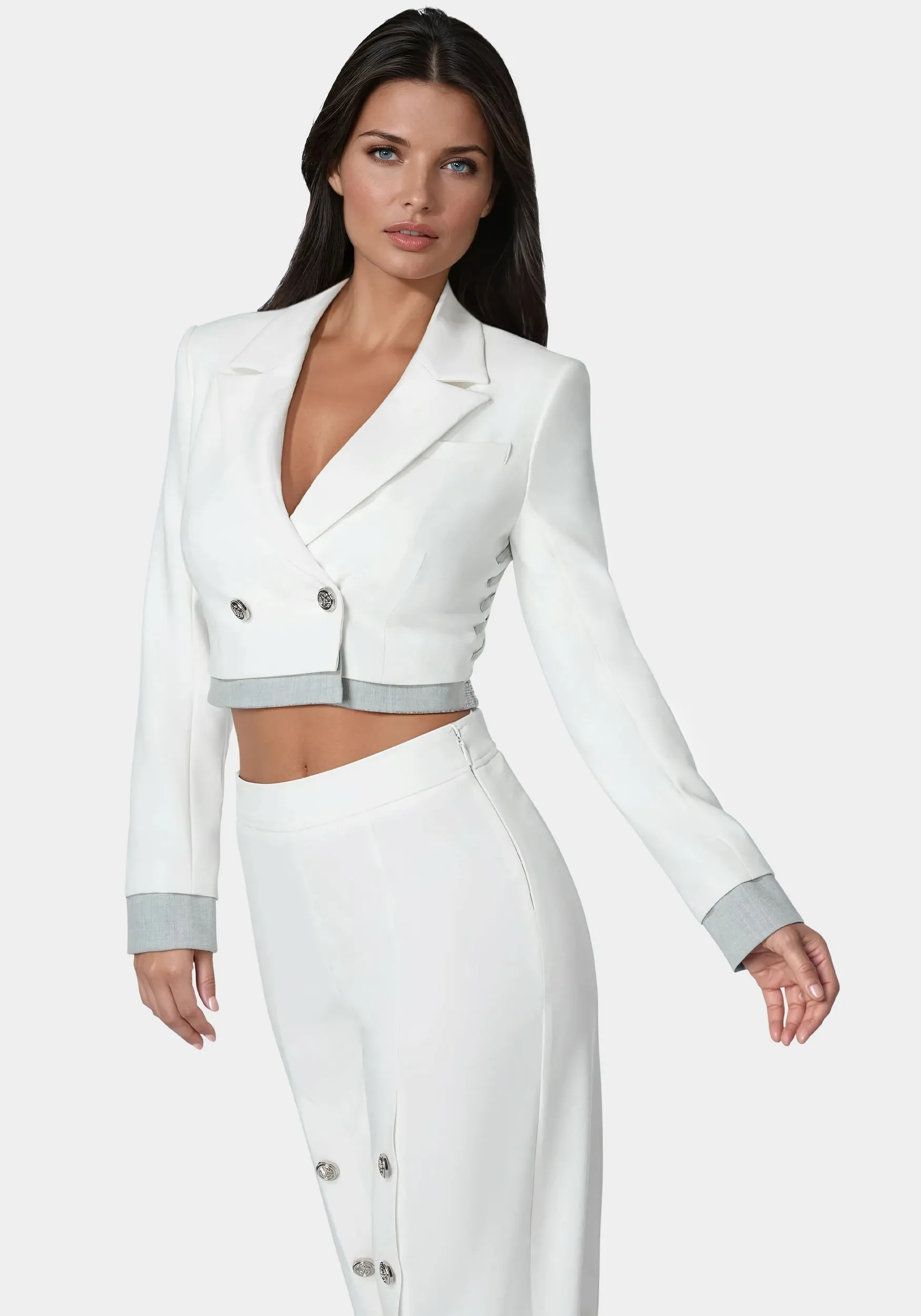 Cropped Eyelet Blazer sold by Bebe product image thumbnail 2