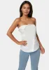 Ruched Asymmetric Top sold by Bebe
