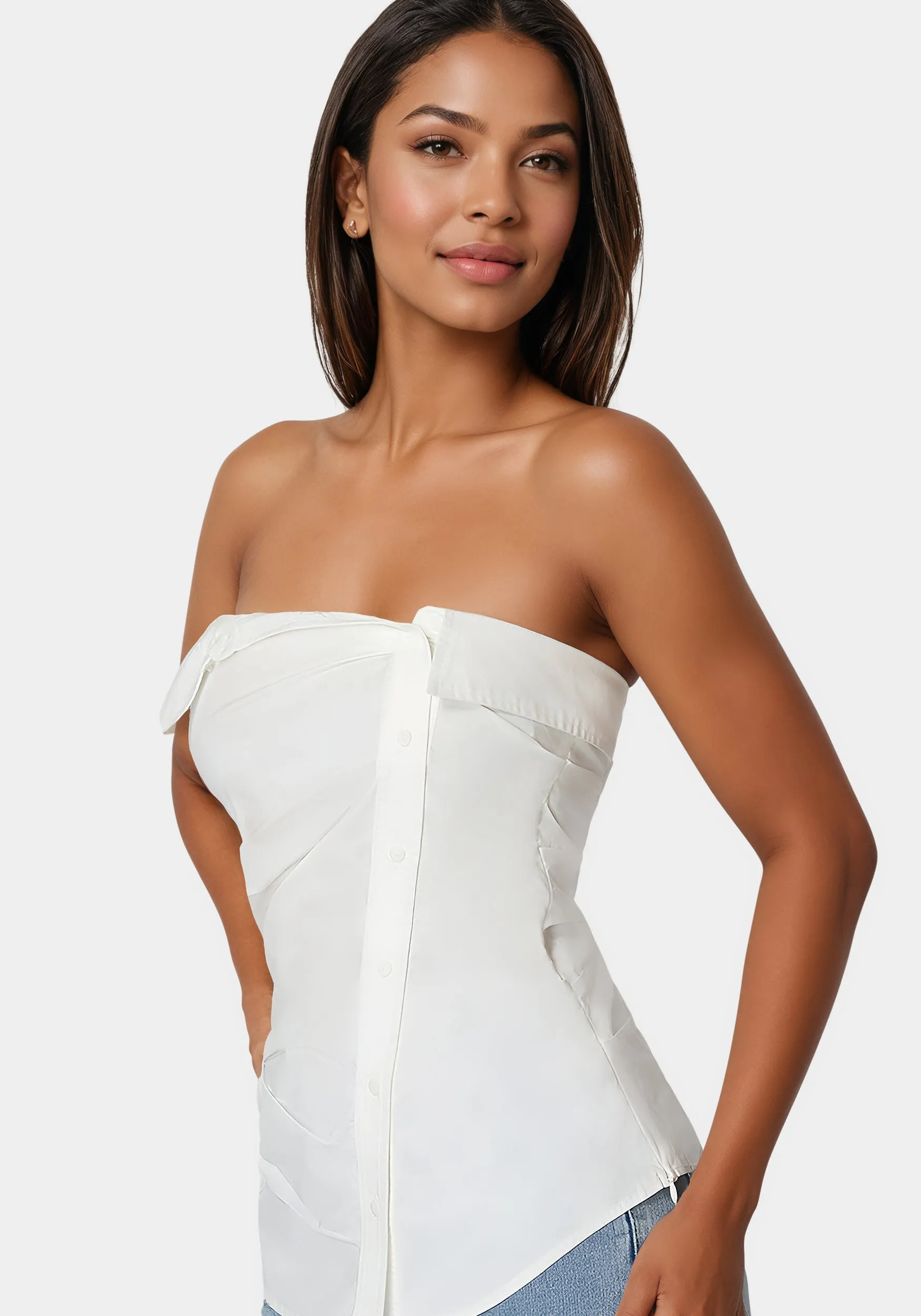 Ruched Asymmetric Top sold by Bebe product image thumbnail 4