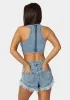 Studded Denim Top sold by Bebe