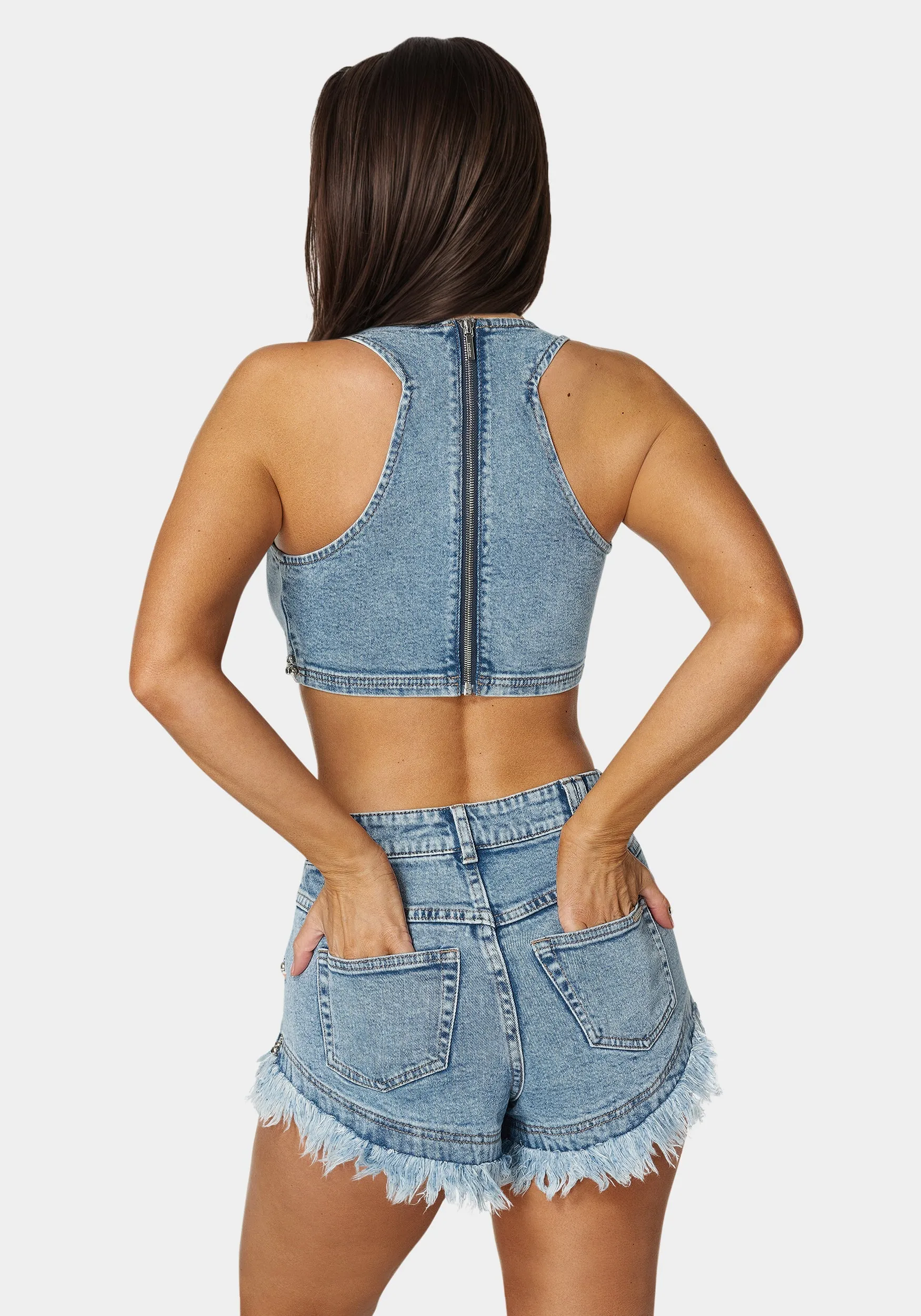 Studded Denim Top sold by Bebe product image thumbnail 3