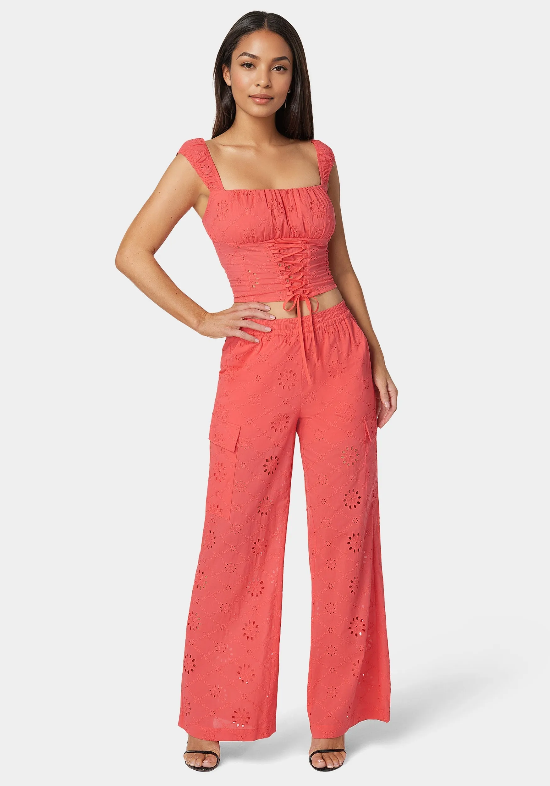 Eyelet Lace Up Corset sold by Bebe product image thumbnail 3