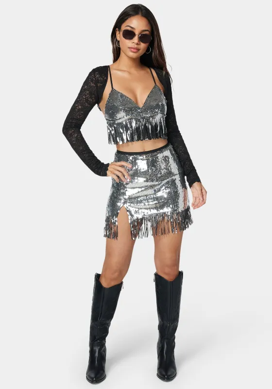 Sequins Mini Skort sold by Bebe