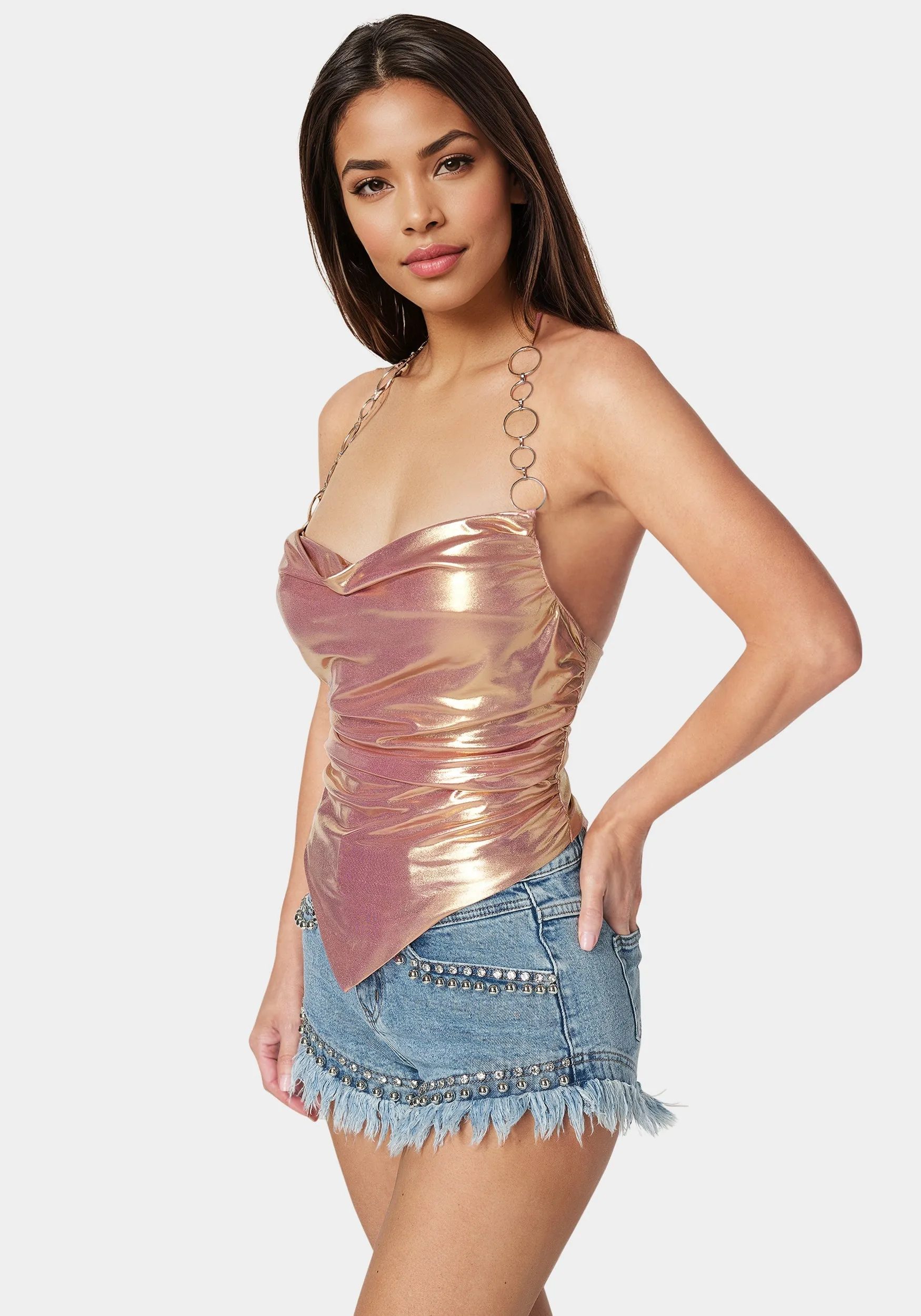 Metallic Handkerchief Top sold by Bebe product image thumbnail 2