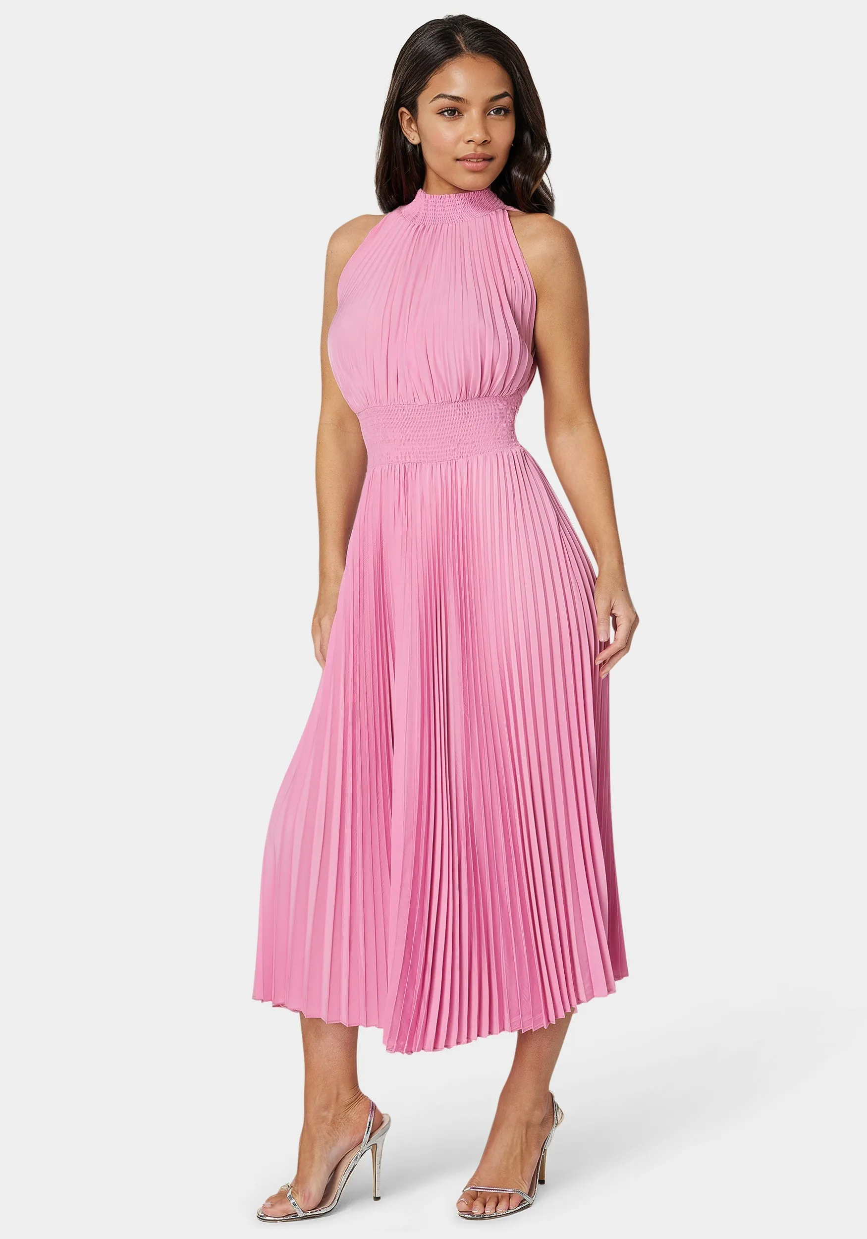 Sleeveless Pleated Dress sold by Bebe
