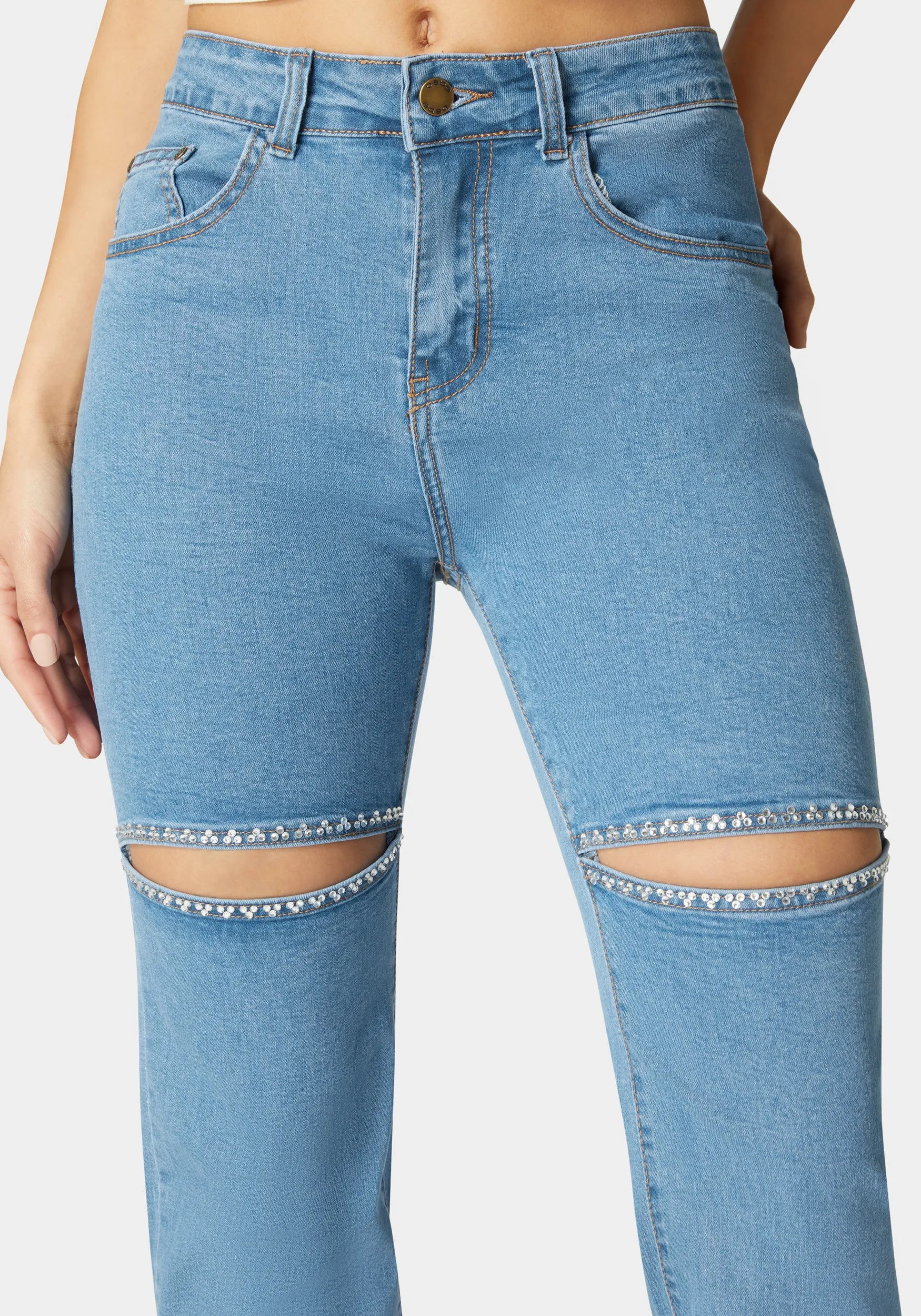 The Bling Slit Jean sold by Bebe product image thumbnail 4