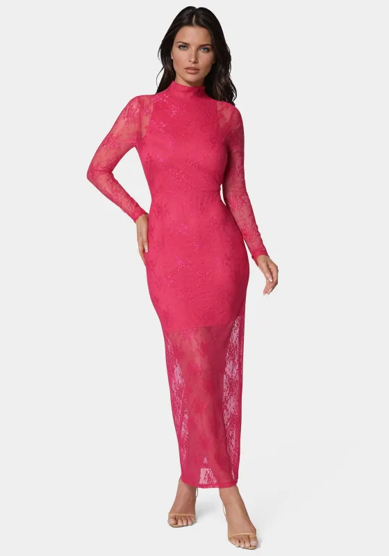 Illusion Lace Maxi Dress sold by Bebe