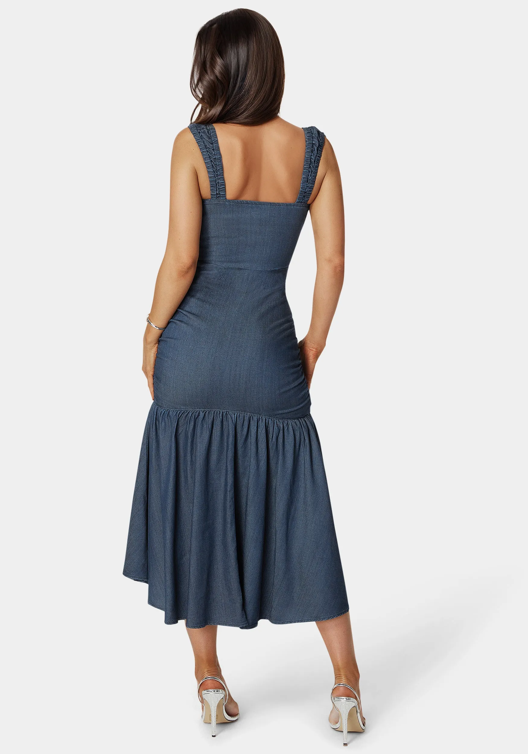 Ruched Denim Dress sold by Bebe product image thumbnail 4