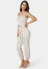 Zip Front Jogger Jumpsuit sold by Bebe