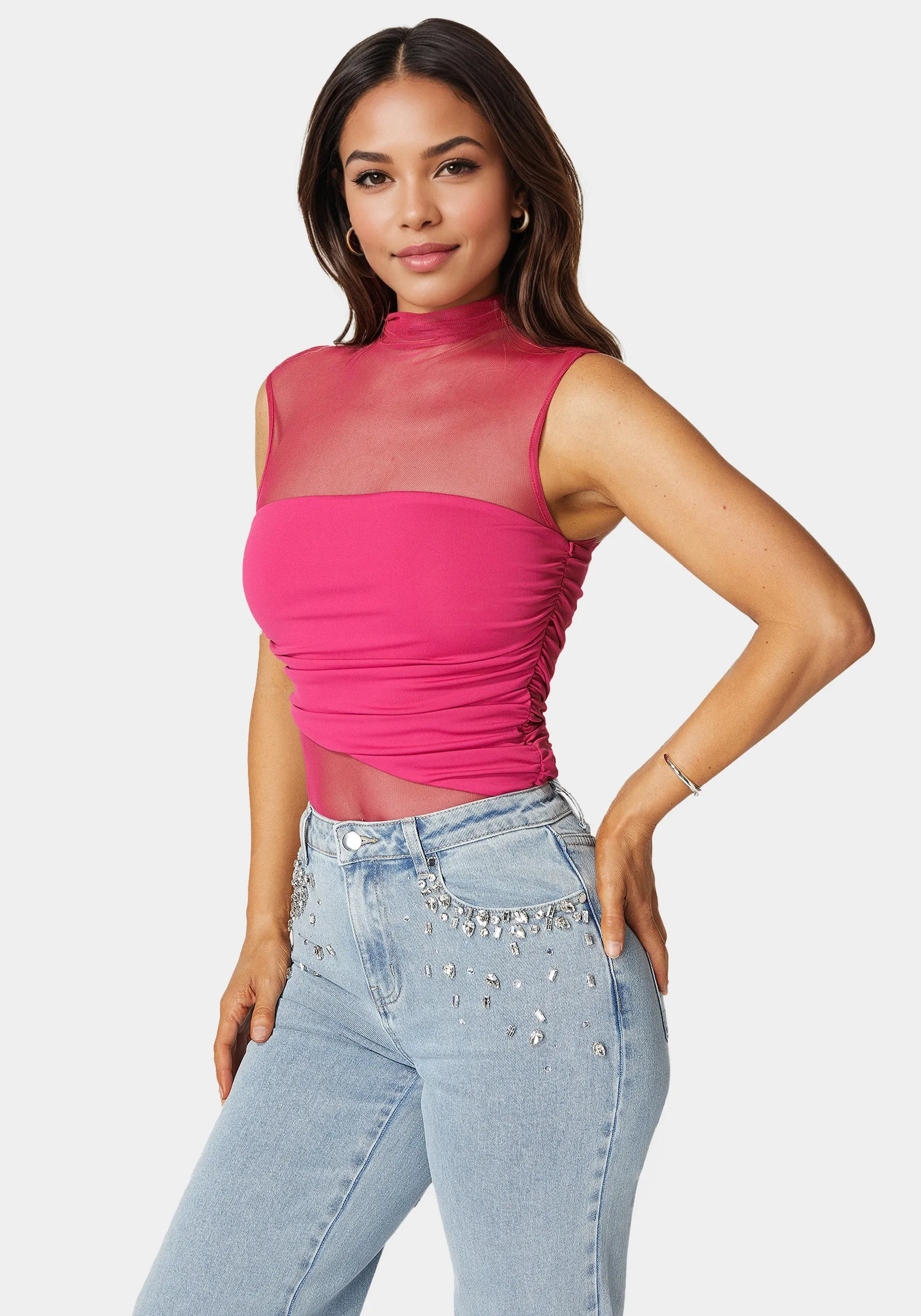 Draped Knit Bodysuit sold by Bebe