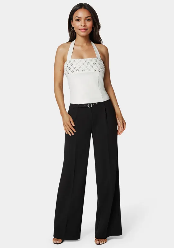 Halter Neck Bead Sequin Top sold by Bebe