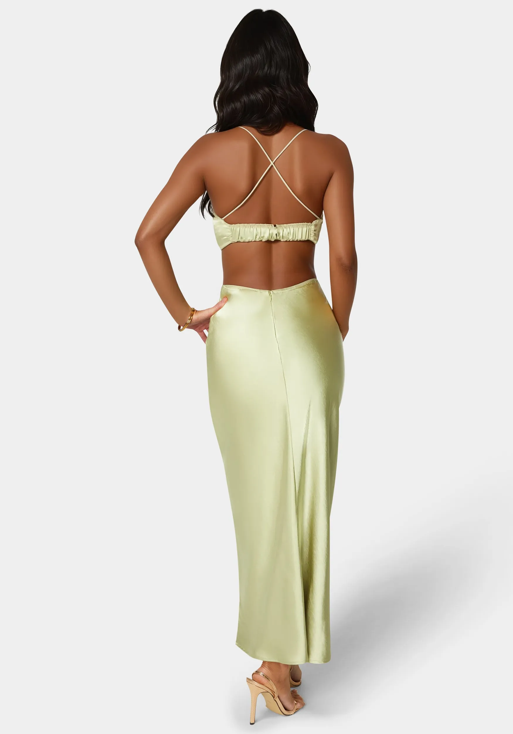 Open Back Cut Out Midi Slip Dress sold by Bebe product image thumbnail 4