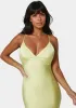 Tiered Satin High Low Gown sold by Bebe