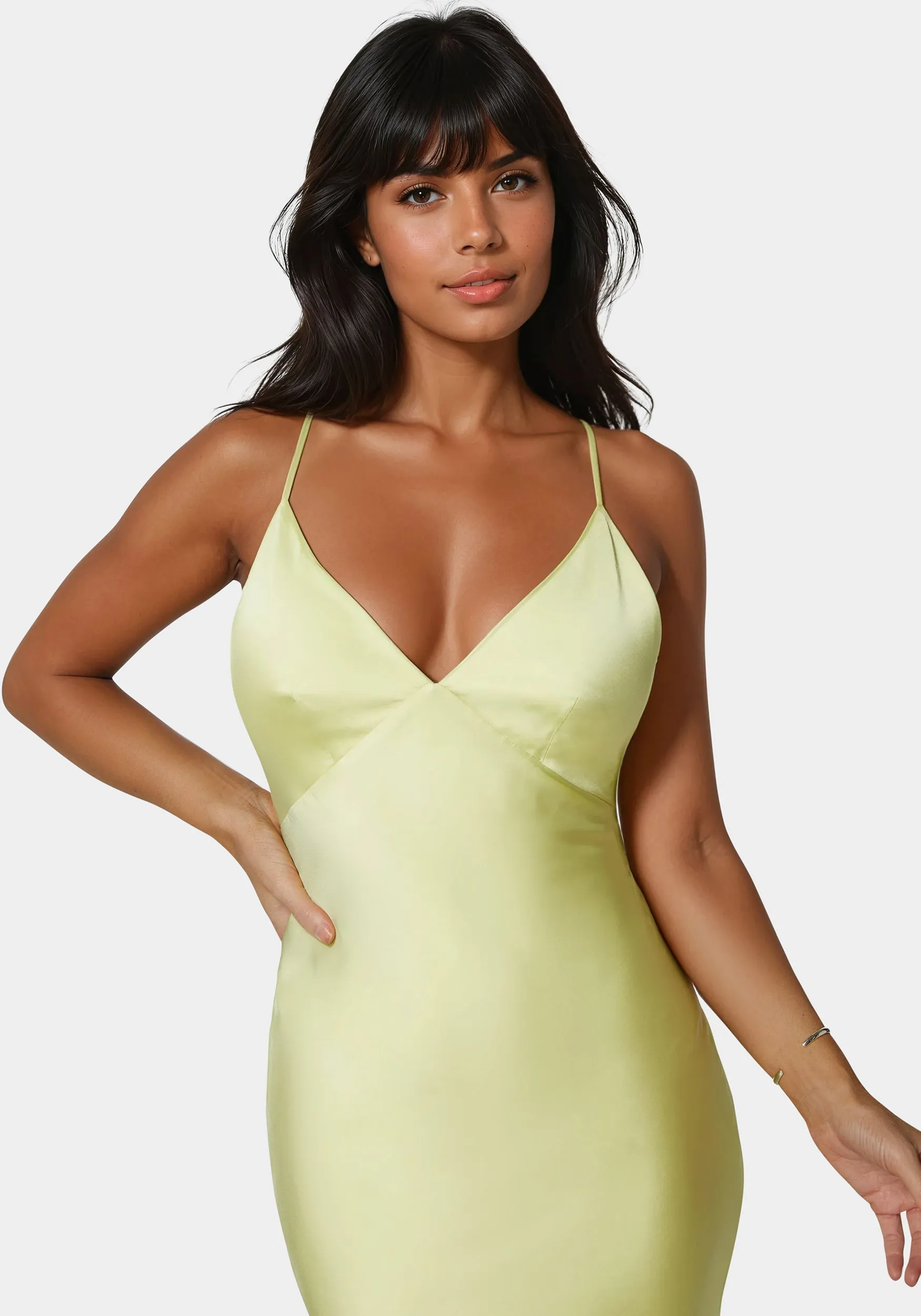 Tiered Satin High Low Gown sold by Bebe product image thumbnail 3