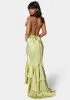 Tiered Satin High Low Gown sold by Bebe