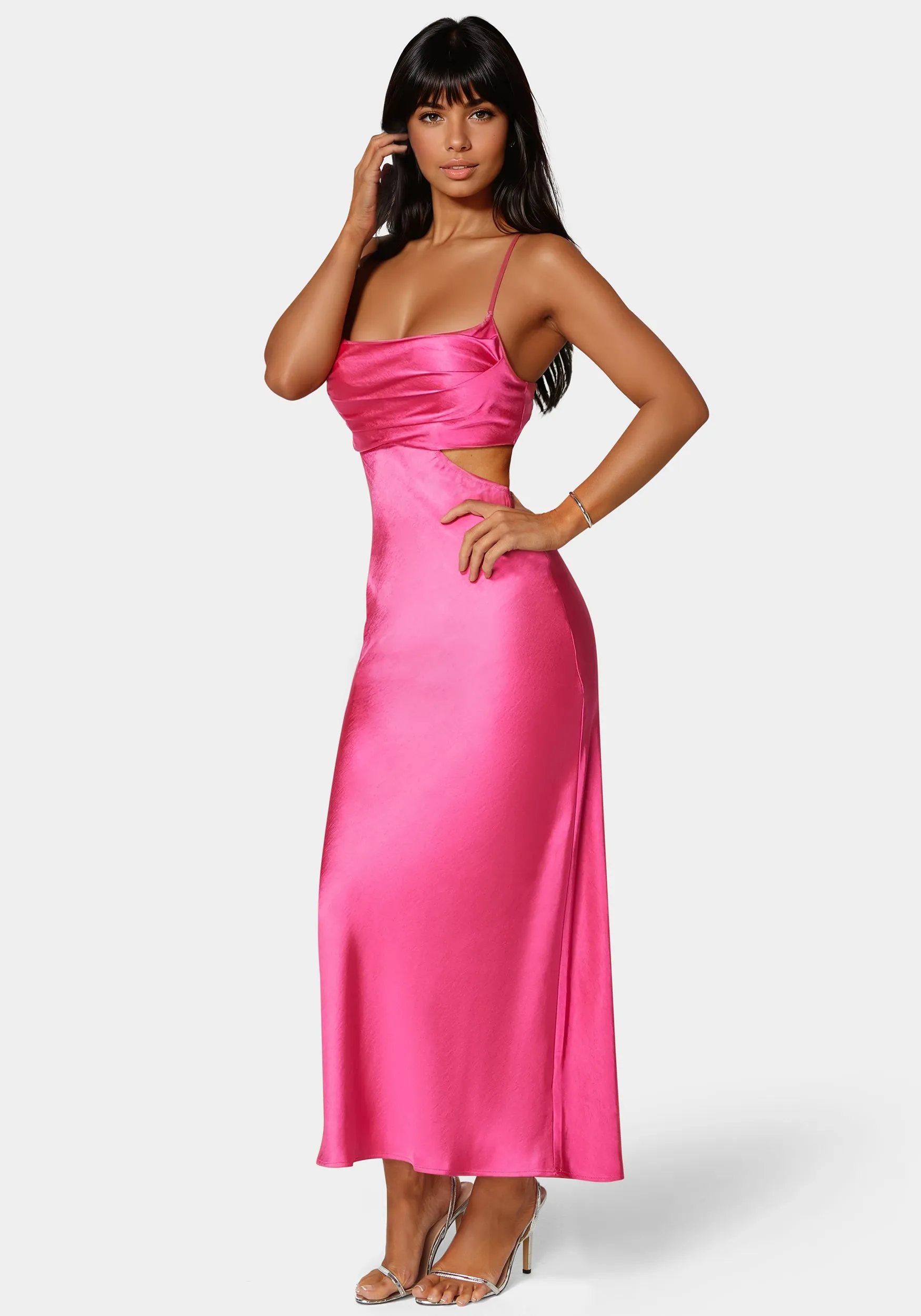 Open Back Cut Out Midi Slip Dress sold by Bebe product image thumbnail 2