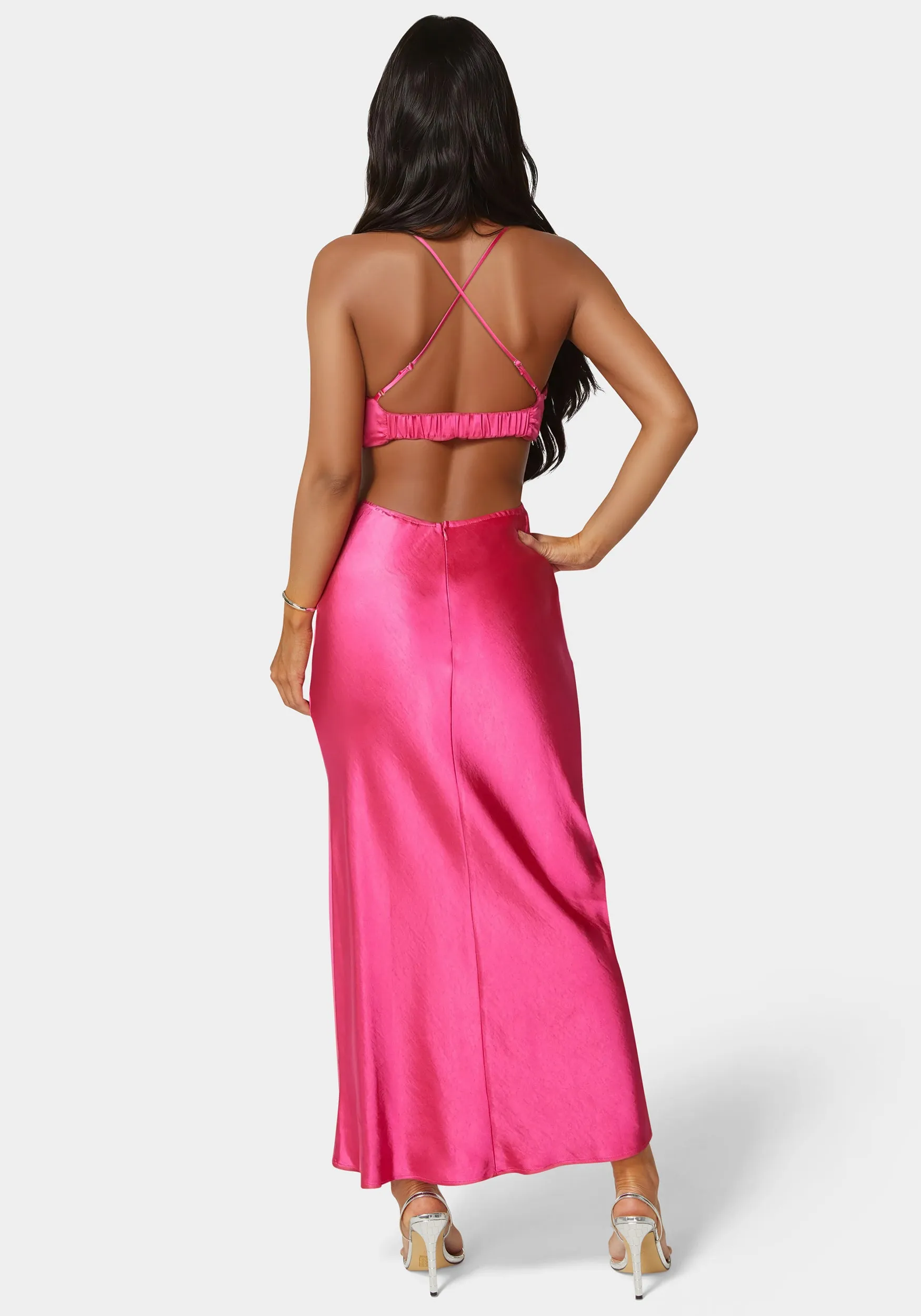 Open Back Cut Out Midi Slip Dress sold by Bebe product image thumbnail 4