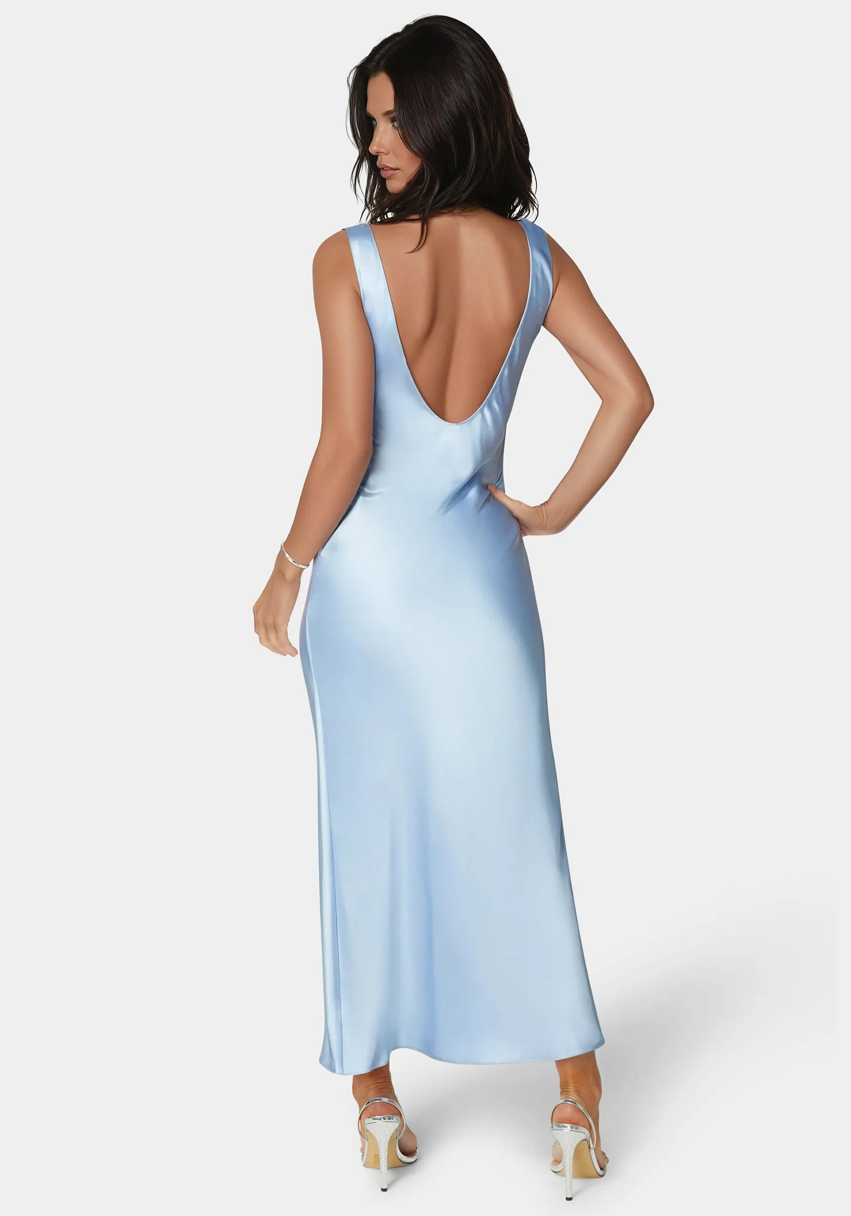 Lace Detail Satin Slip Dress sold by Bebe product image thumbnail 4