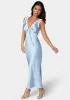 Lace Detail Satin Slip Dress sold by Bebe