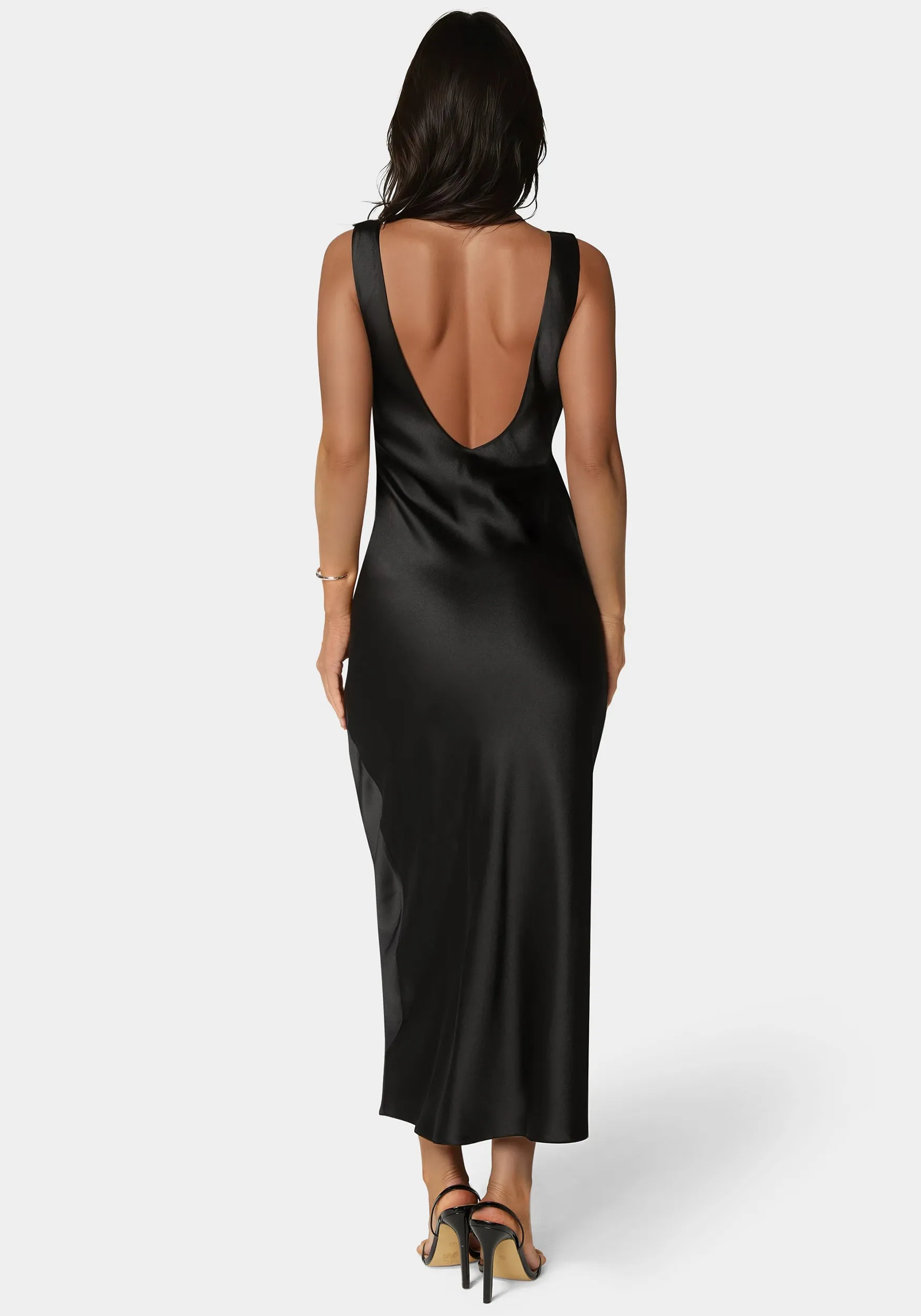 Lace Detail Satin Slip Dress sold by Bebe product image thumbnail 4