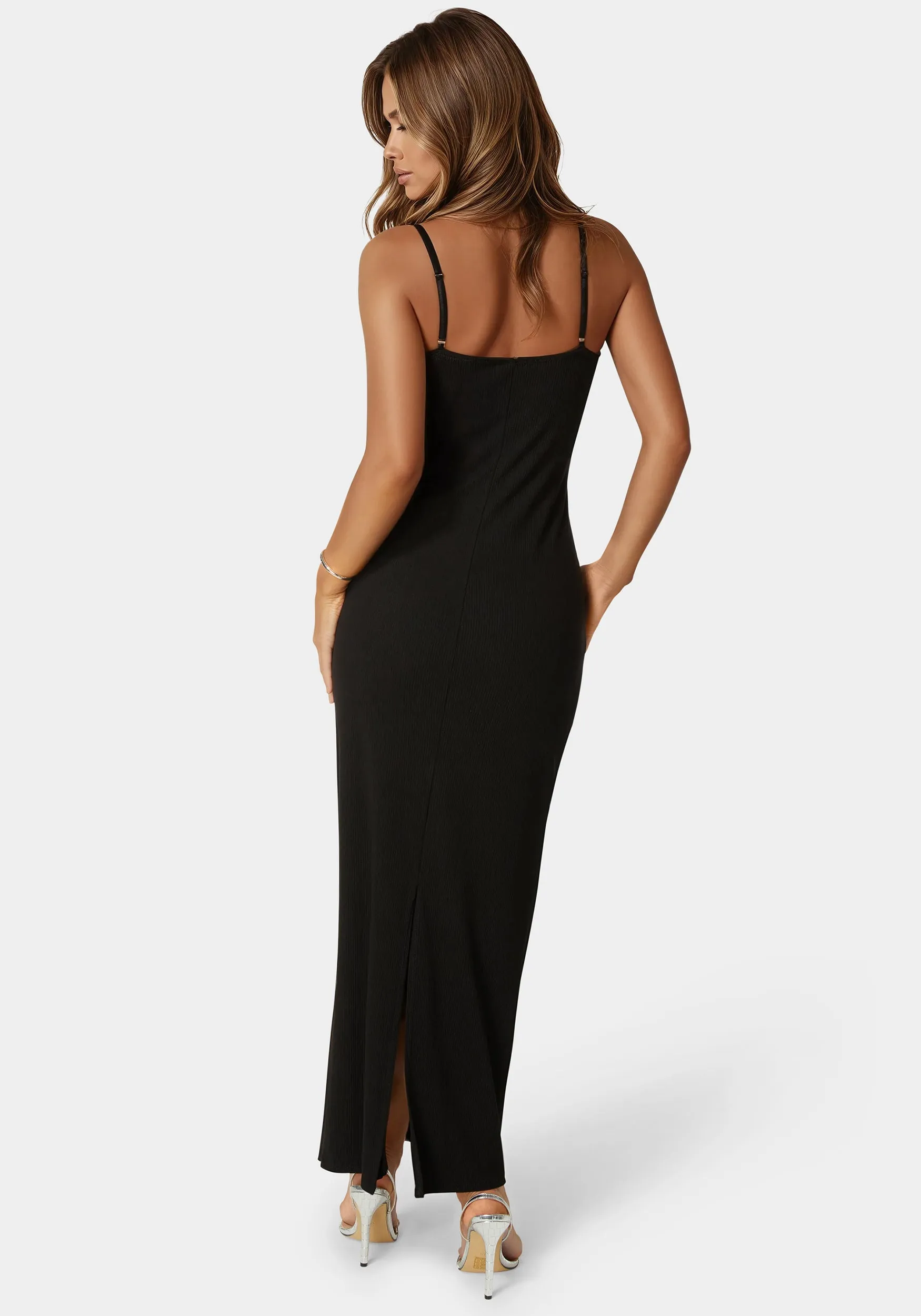 Diamond Trim Rib Maxi Dress sold by Bebe product image thumbnail 4
