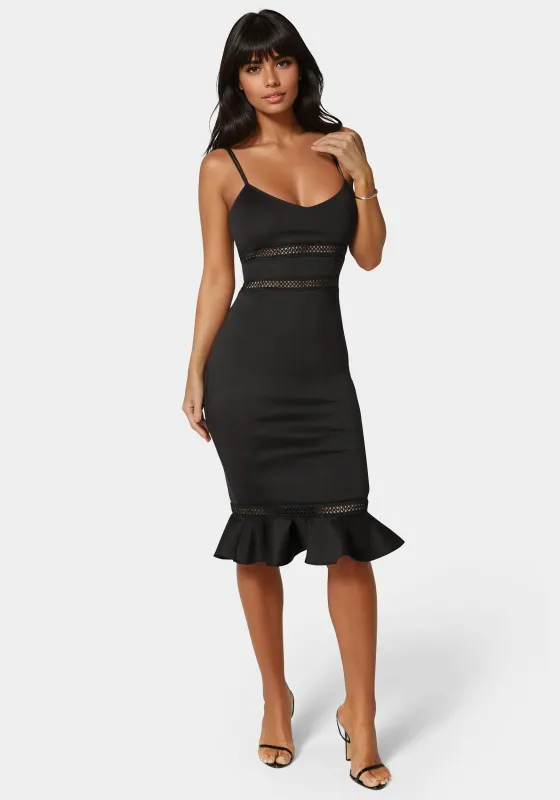 Lace Trim Flounce Dress sold by Bebe