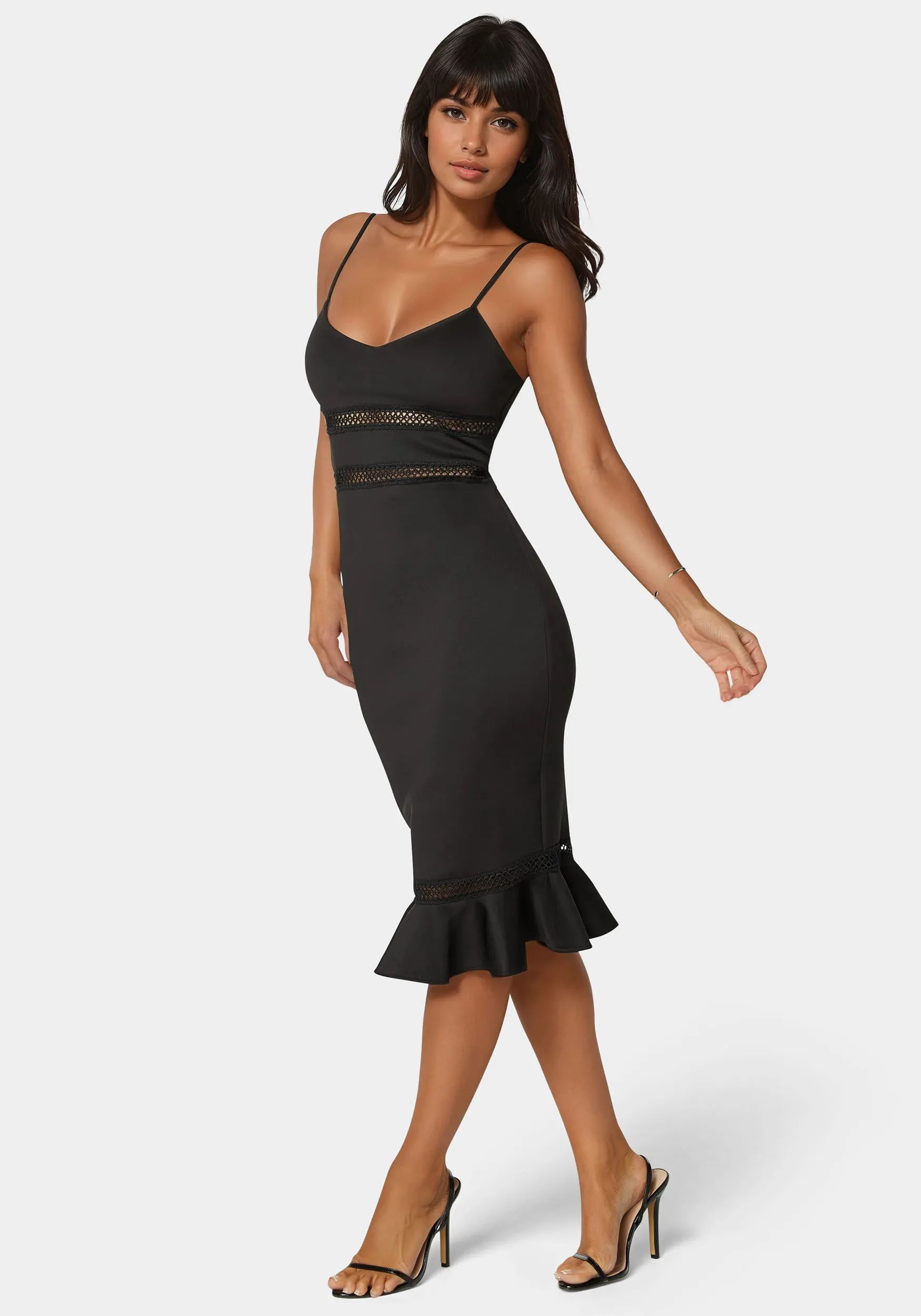 Lace Trim Flounce Dress sold by Bebe product image thumbnail 2