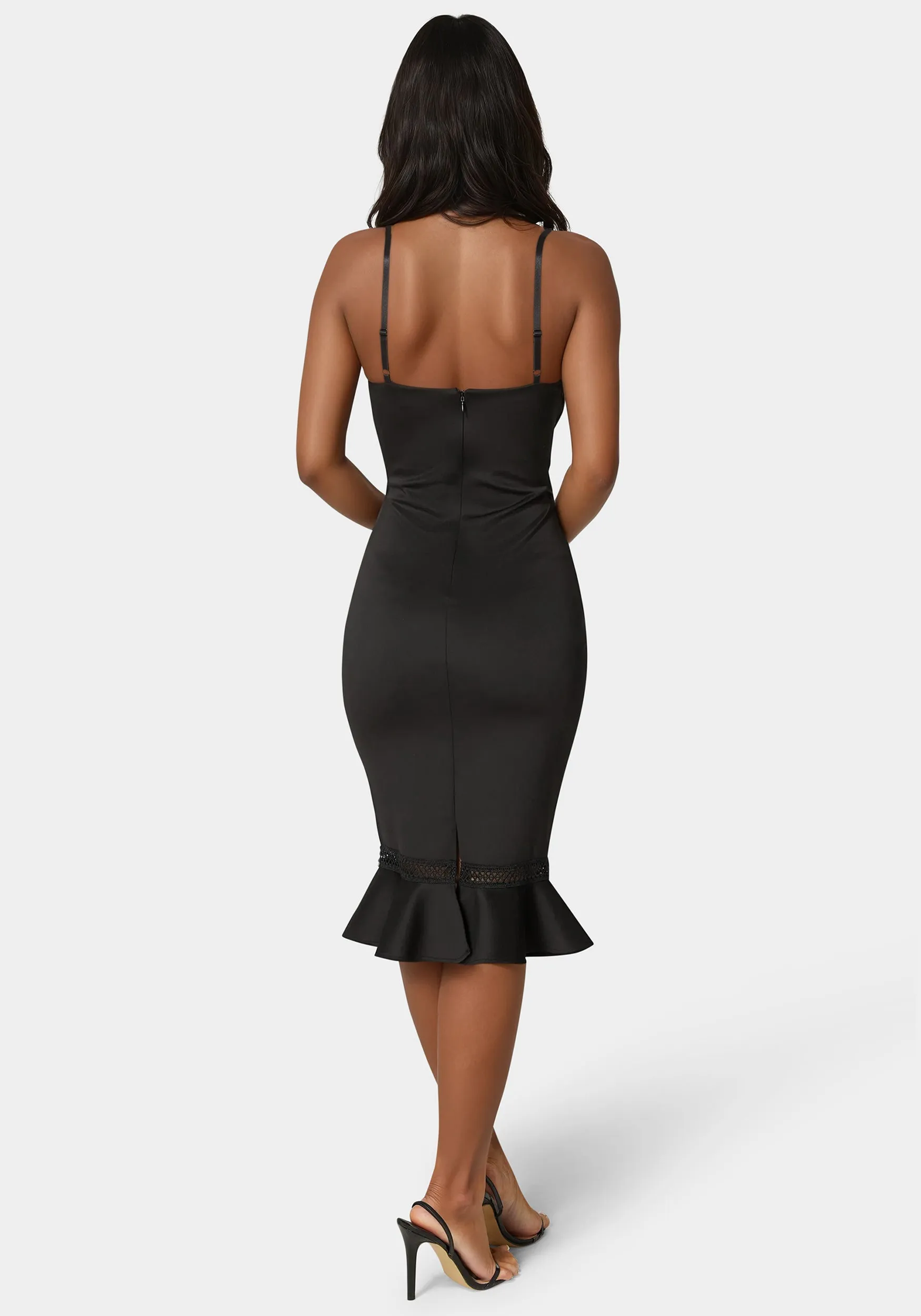 Lace Trim Flounce Dress sold by Bebe product image thumbnail 4