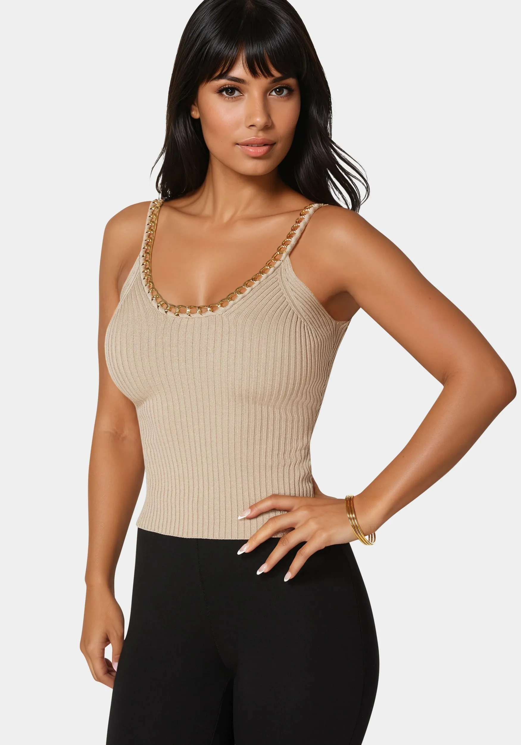Braided Chain Textured Knit Top sold by Bebe product image thumbnail 2
