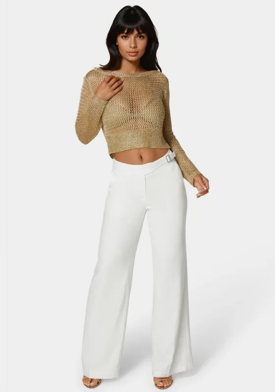 Linen Palazzo Leg Pant sold by Bebe