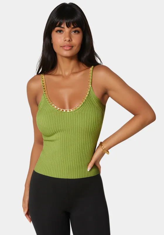Braided Chain Textured Knit Top sold by Bebe