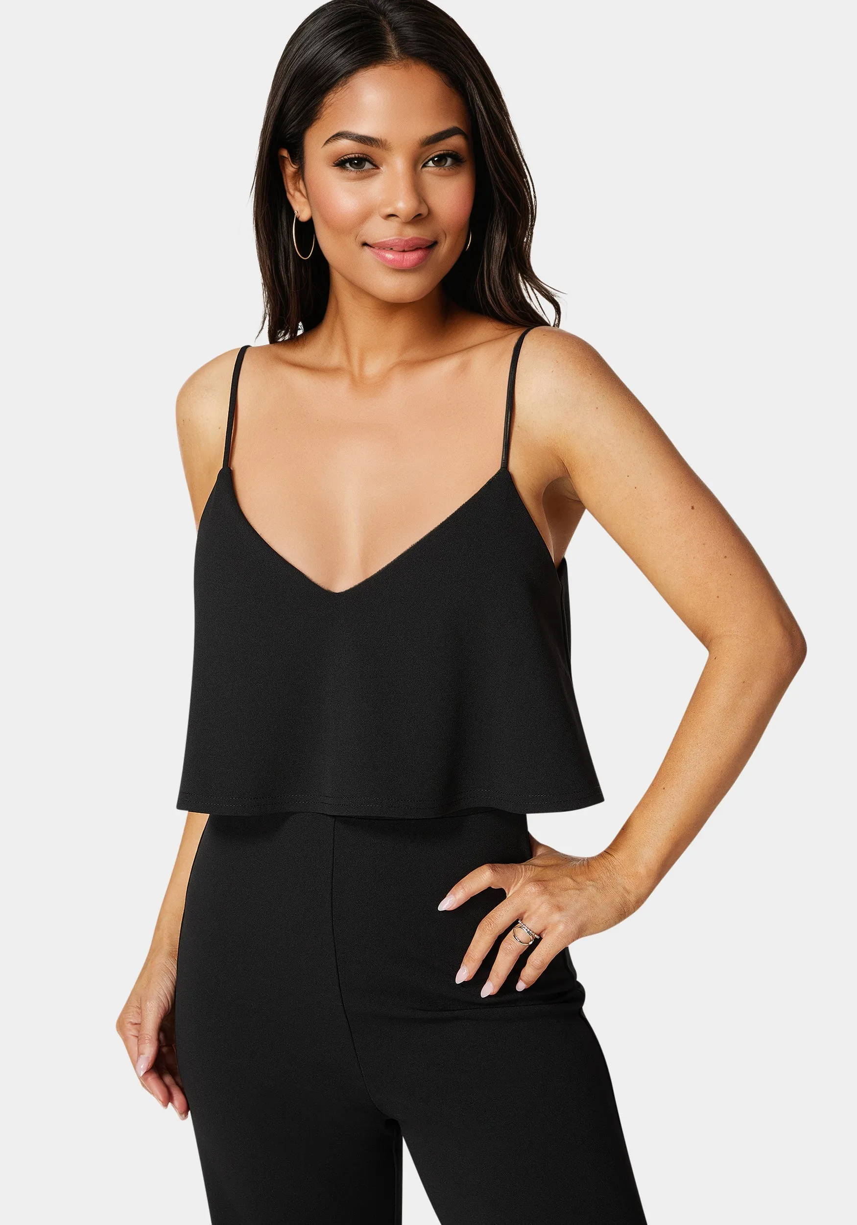 Ruffle Wide Leg Jumpsuit sold by Bebe product image thumbnail 3