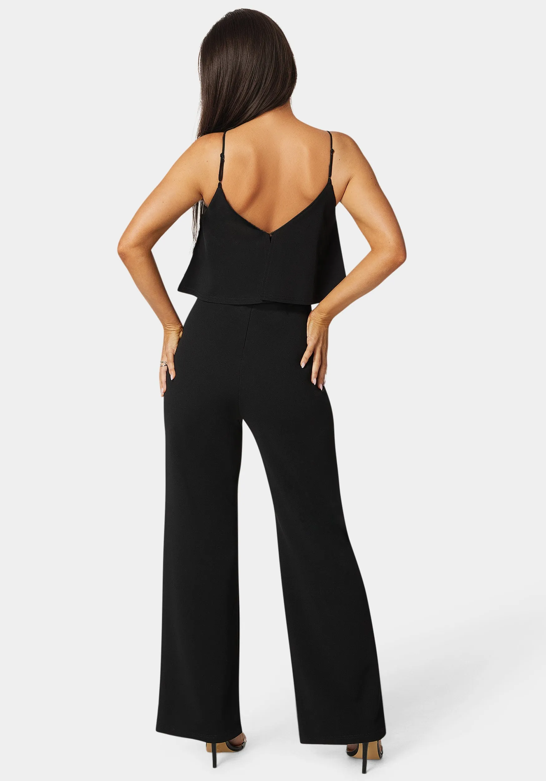 Ruffle Wide Leg Jumpsuit sold by Bebe product image thumbnail 4