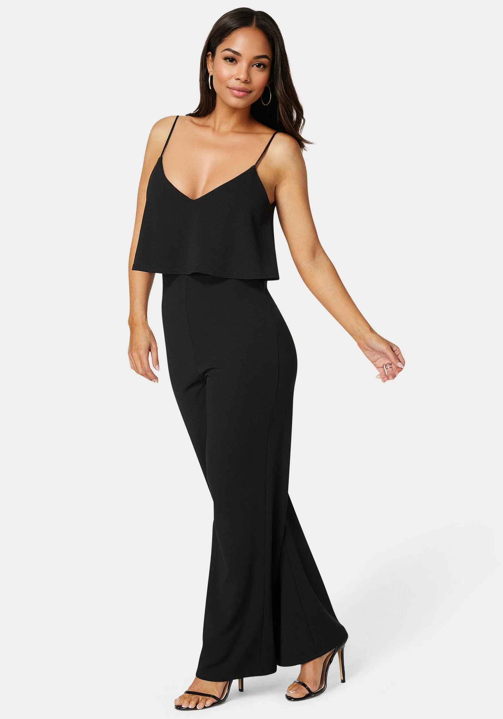 Ruffle Wide Leg Jumpsuit sold by Bebe product image thumbnail 2