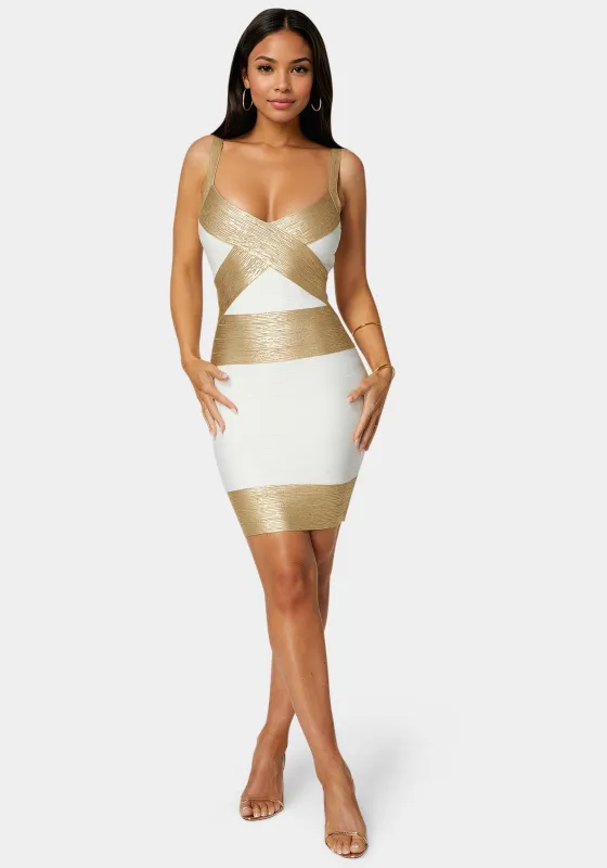 Color Block Bandage Dress sold by Bebe