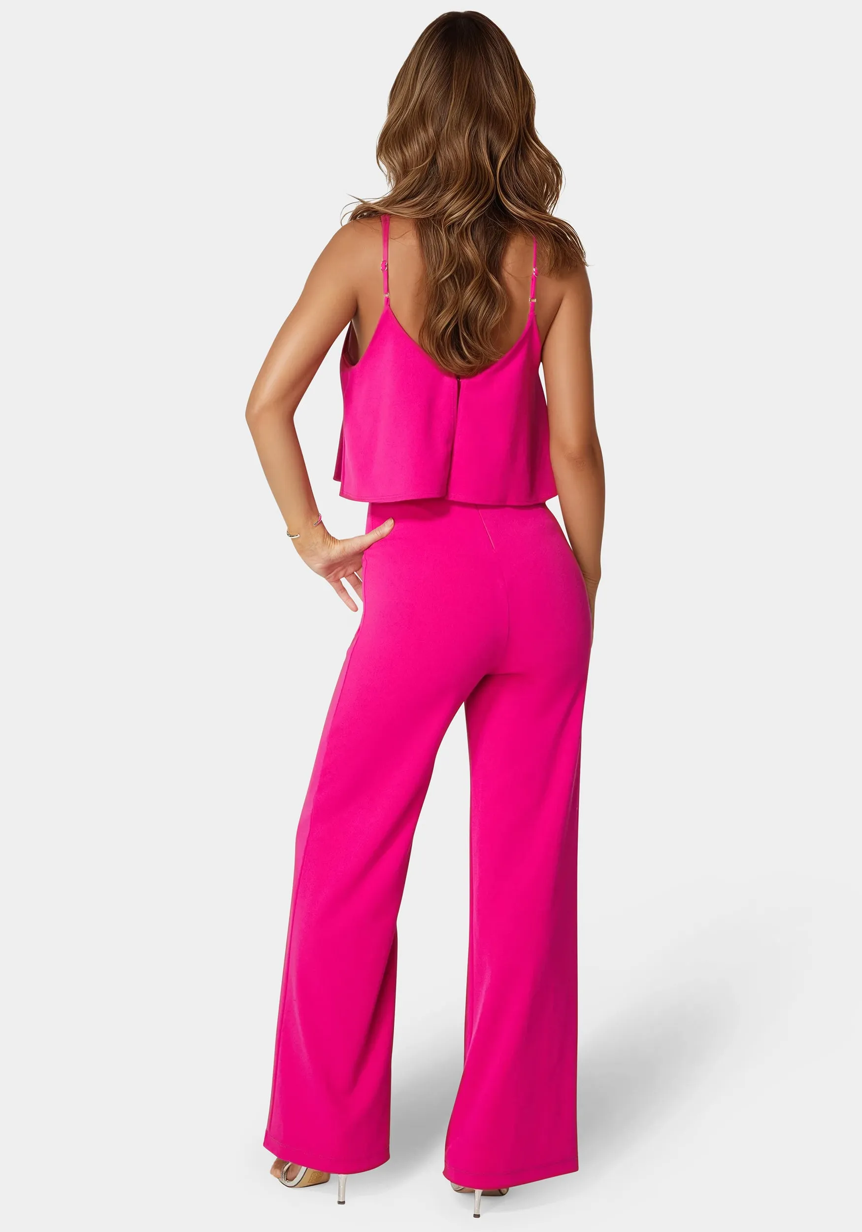 Ruffle Wide Leg Jumpsuit sold by Bebe product image thumbnail 4