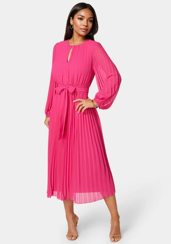 Pleated Gown With Long Sleeves sold by Bebe